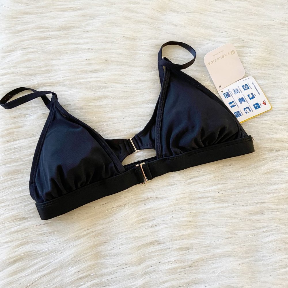 NEW Fabletics Halina Black Athletic Bikini Top - Picture 3 of 7